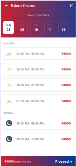 Slot booking